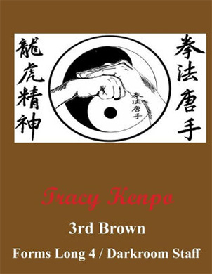 Tracy Kenpo Karate 3rd Brown Belt Kata Long 4 and Darkroom Staff